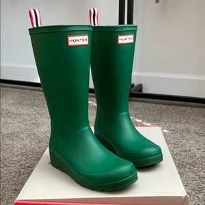 Hunter Green Rain Boots